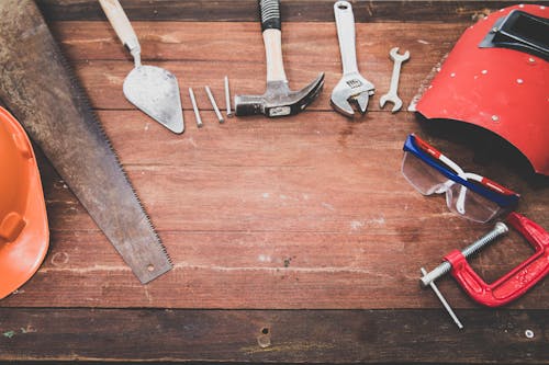 Free Flat Lay Photography of Hand Tools Stock Photo