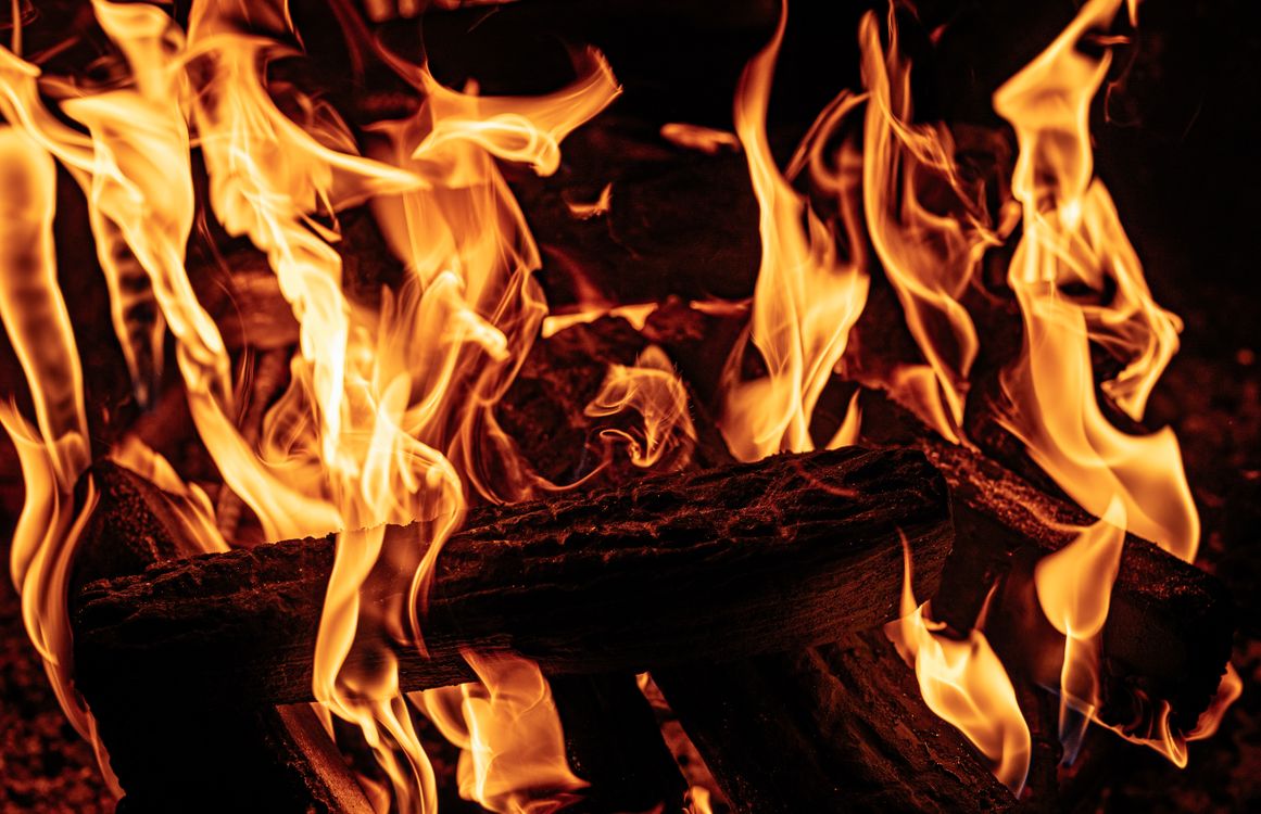 Close Up Shot of a Burning Firewood · Free Stock Photo