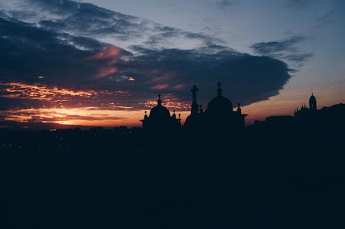 Dome Building Under Black Sky