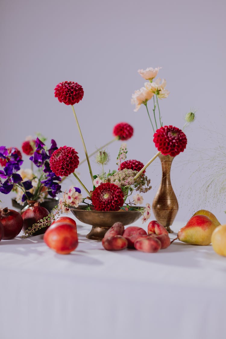 Decoration With Fruits And Flowers