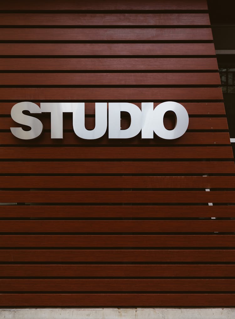 White Studio Signage