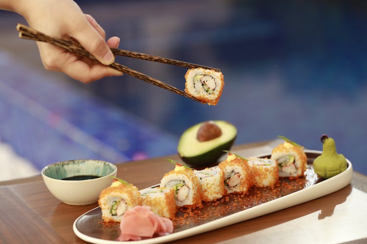 California Maki On Chopstick