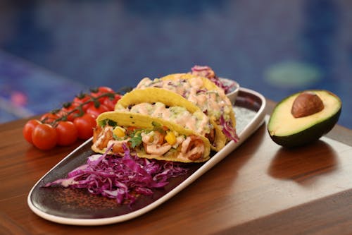 Close-Up Shot of Tacos on a Plate