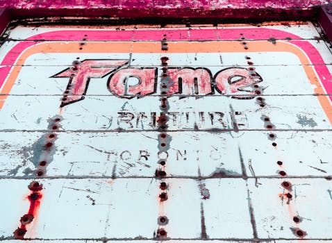 多伦多一个色彩鲜艳的生锈复古招牌特写镜头