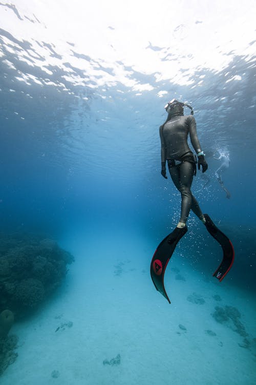 Diver Swimming Underwater