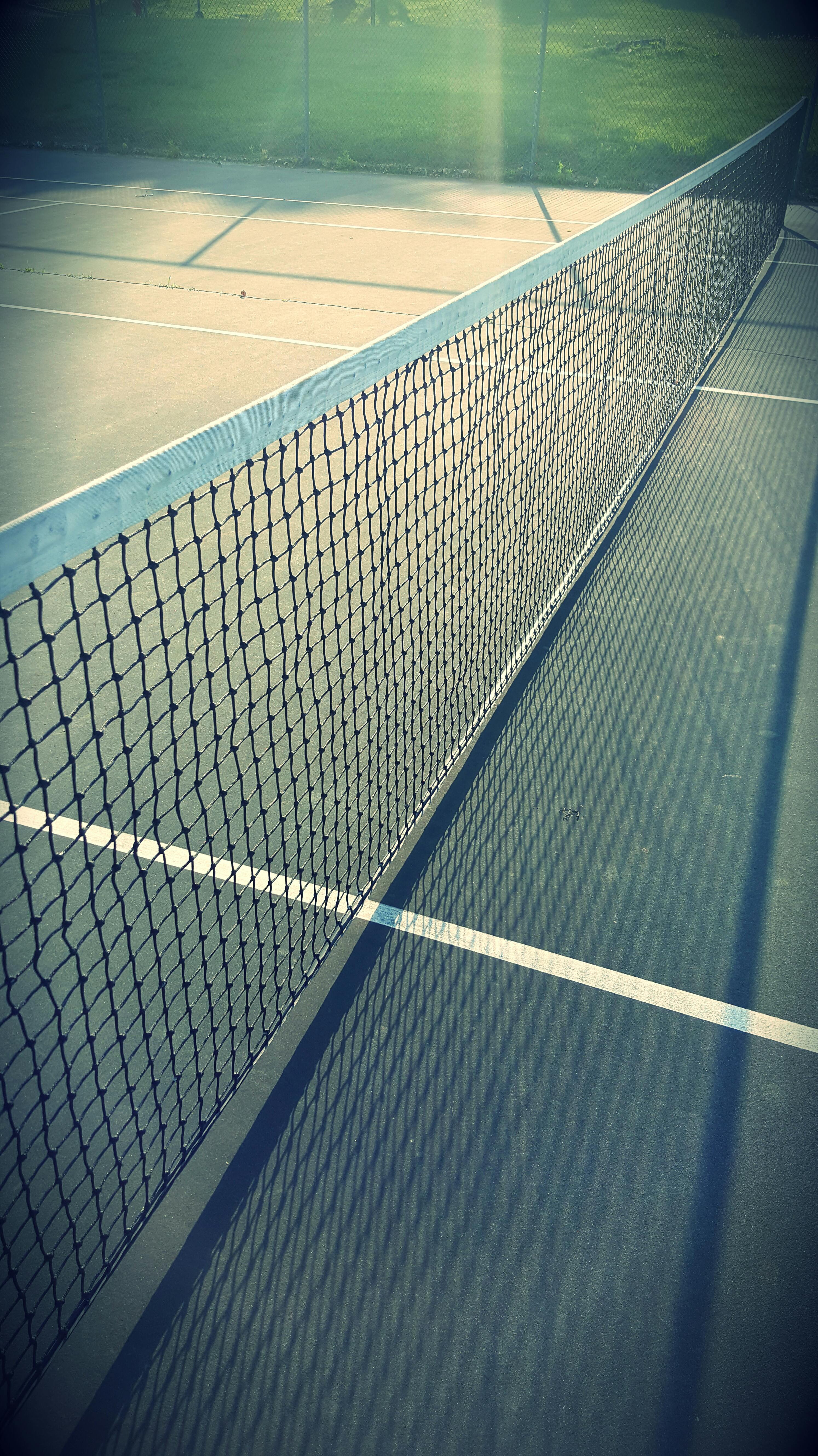 White Tennis Net On A Ground Free Stock Photo