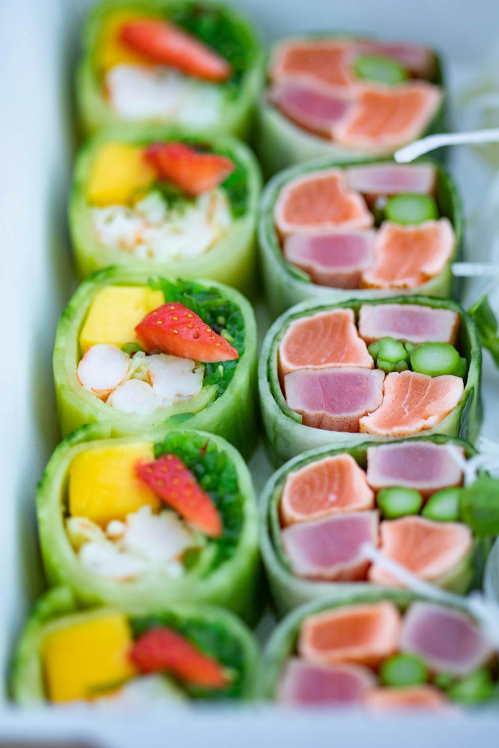 Colorful Veggie Rainbow Sushi Rolls