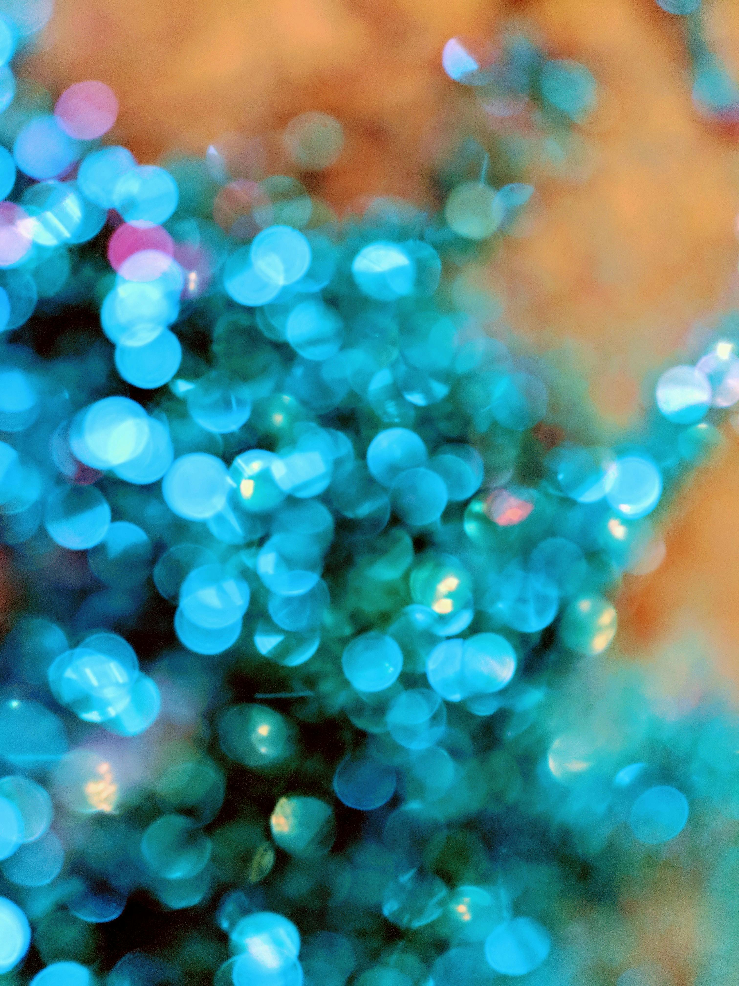Free stock photo of bling, blue glitter, circles art
