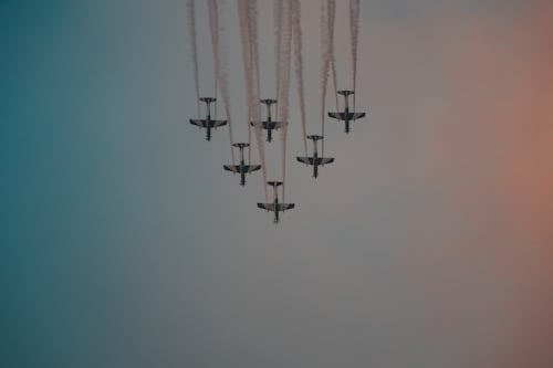 Free Six Fighter Jets Stock Photo