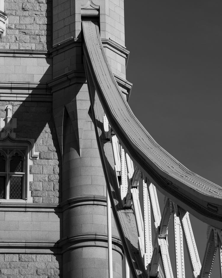 Iron Beams On Building Wall