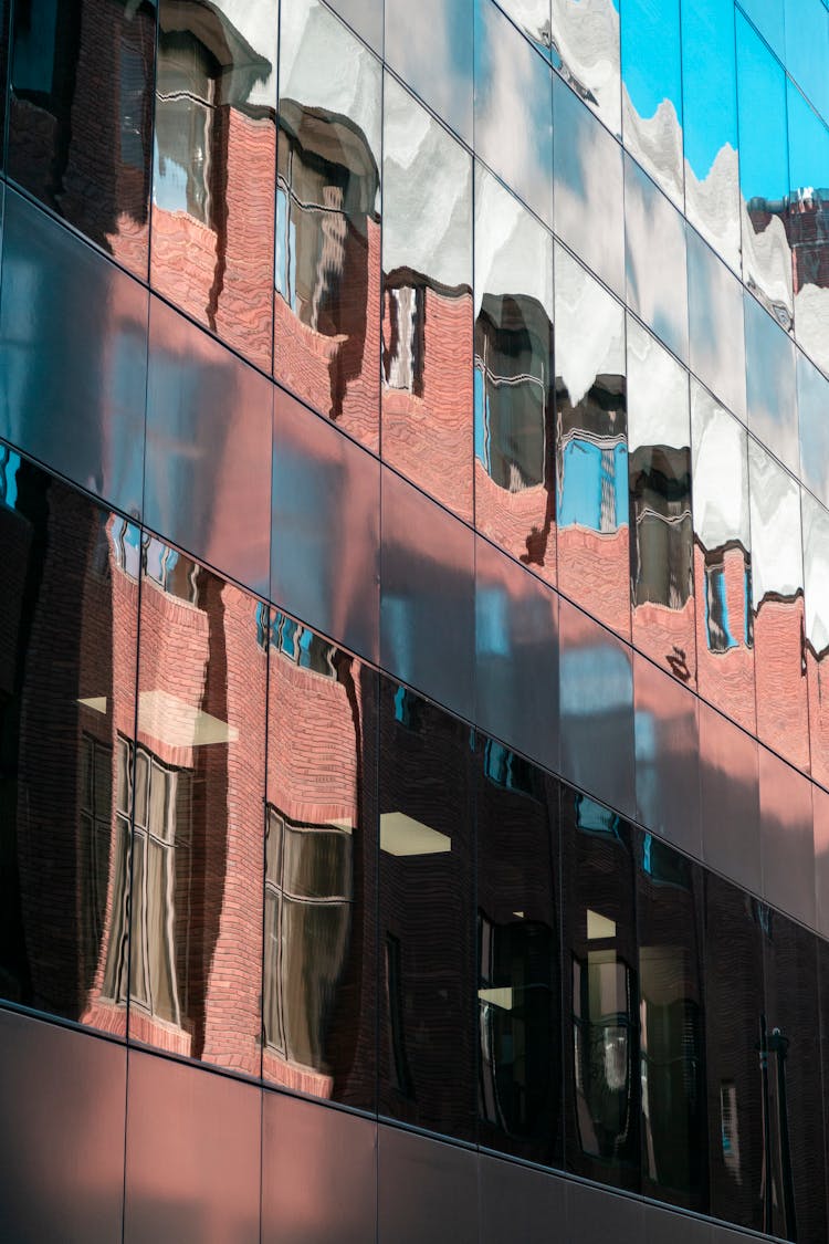 Building Reflection In Glass City Skyscraper