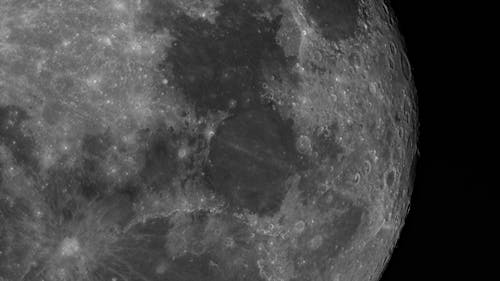 Immagine gratuita di avvicinamento, crateri, fotografia lunare