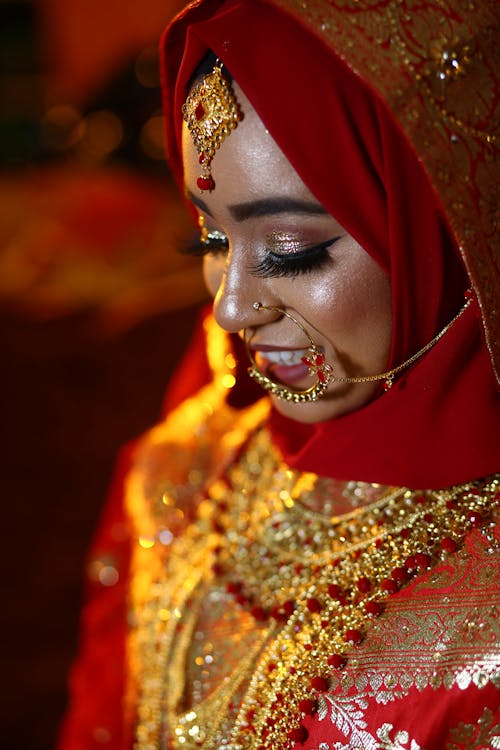 Portrait of a Bride with Wedding Accessories