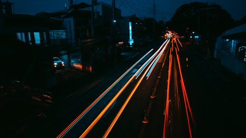 Foto d'estoc gratuïta de carretera, cotxes, exposició prolongada