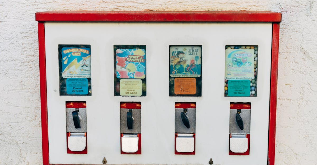 A Vending Machine Dispensing bubble Gums