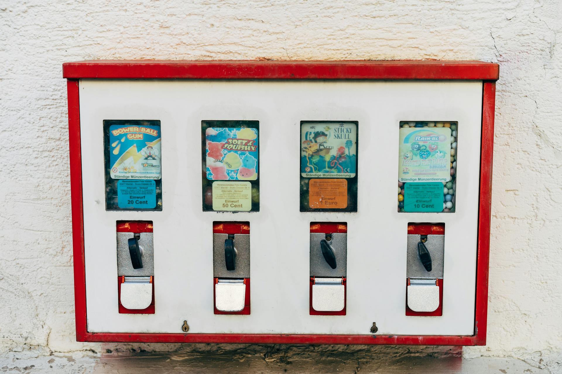 A Vending Machine Dispensing bubble Gums