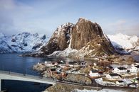 Landscape with Fjords in Winter