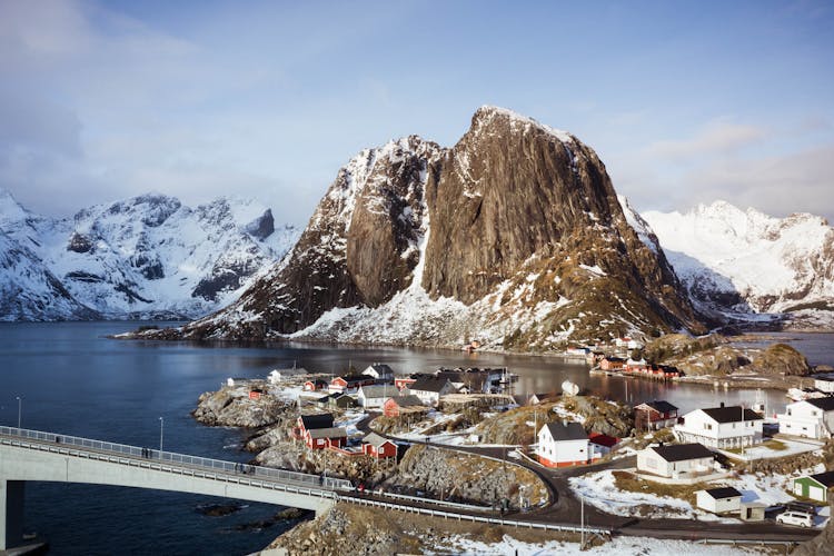 Landscape With Fjords In Winter