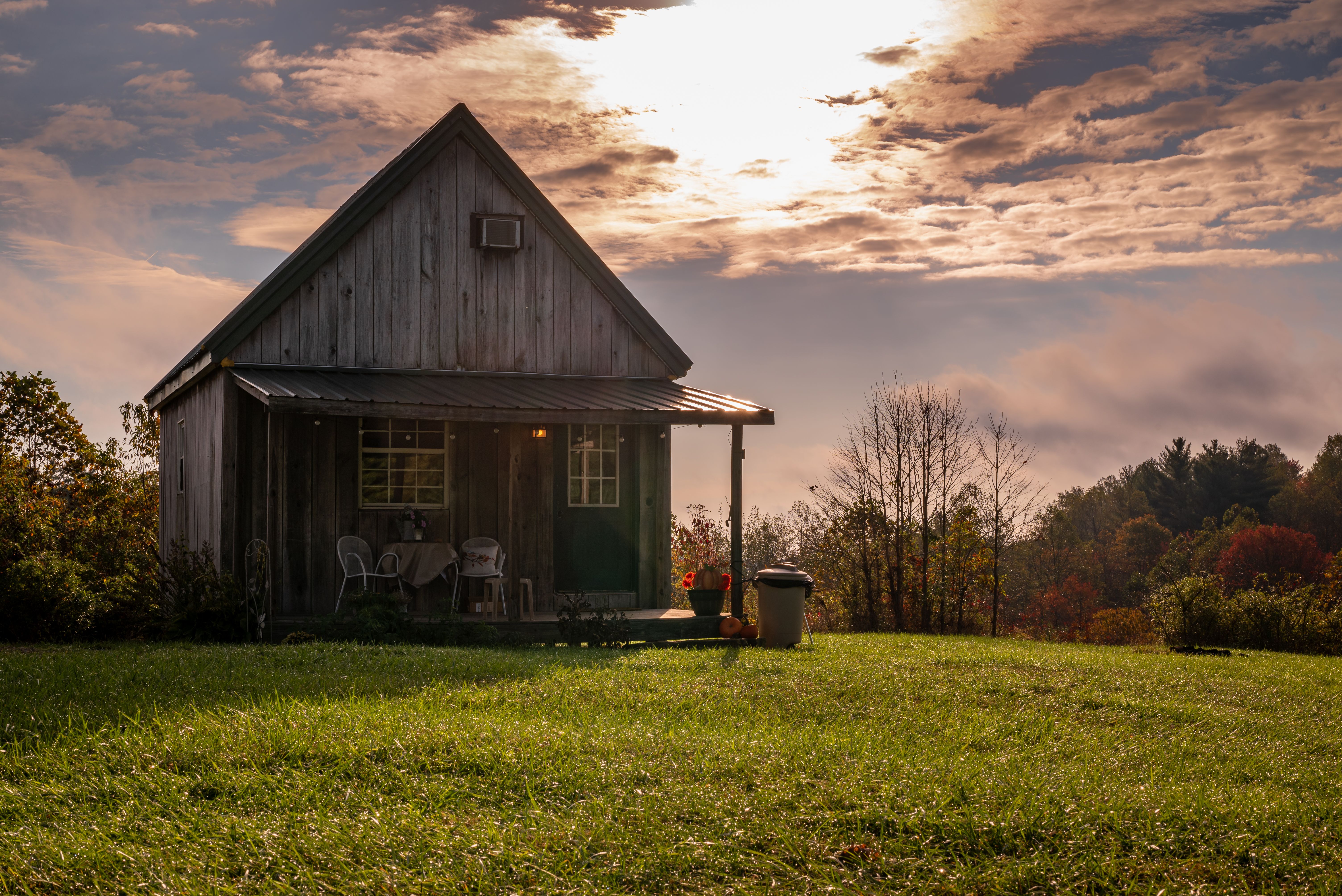 A Wooden House on Grass · Free Stock Photo