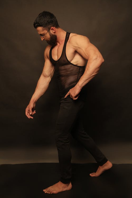 A Muscular Man in Tank Top