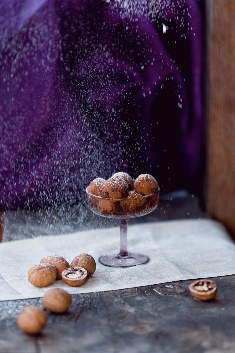 Ice Cream In Glass Dish