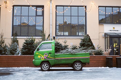 Бесплатное стоковое фото с автомобиль, здание, зима