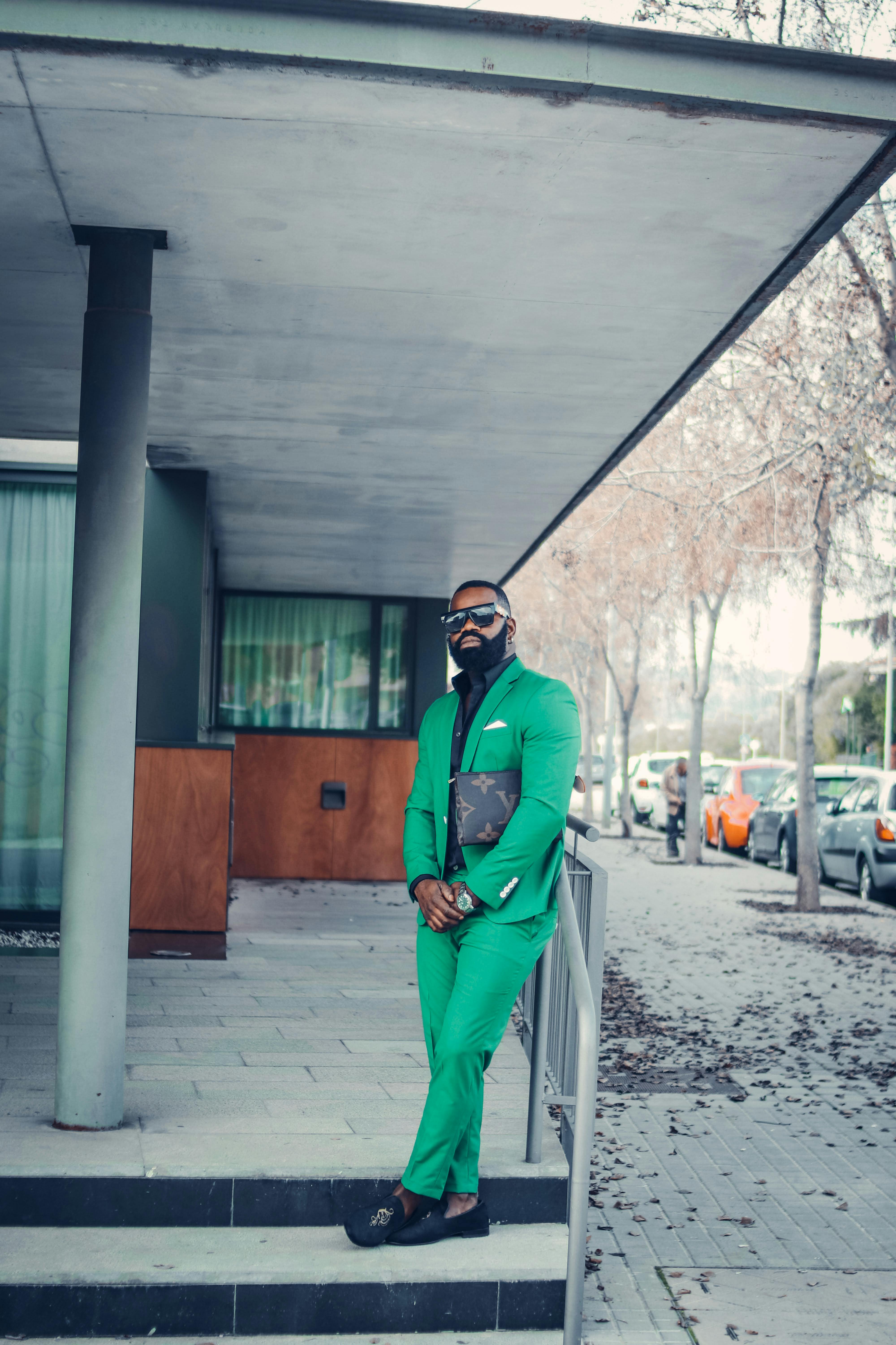 Download Asap Rocky In Green Suit Wallpaper