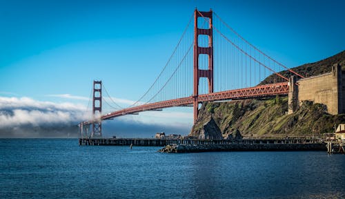 Kostnadsfri bild av berg, blå himmel, Golden Gate