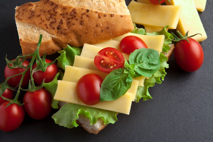 Close-Up Photograph Of Sandwich Ingredients