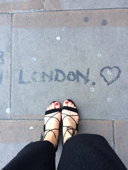 Photo of Woman Wearing Black Sandals