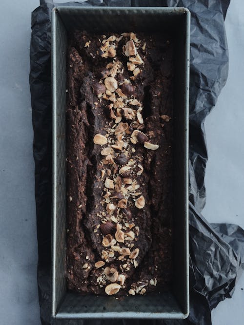 Chocolate Cake in Gray Box