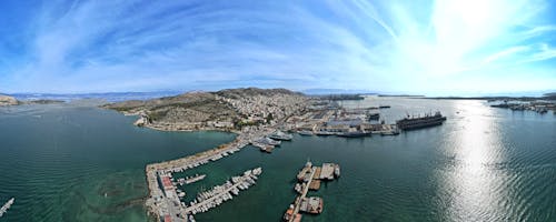 Foto d'estoc gratuïta de panorama, port