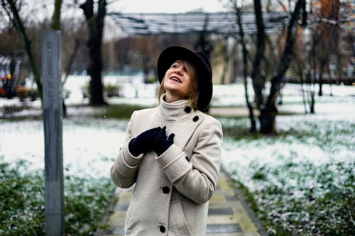 A Fashionable Woman Dressed in Winter Clothing
