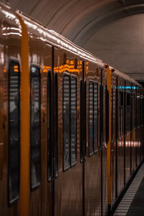 Close Up Photo of a Subway Train