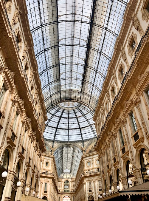 architettura, galleria vittorio emanuele ii, İtalya içeren Ücretsiz stok fotoğraf