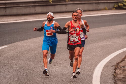 Photograph of Athletes Running a Marathon