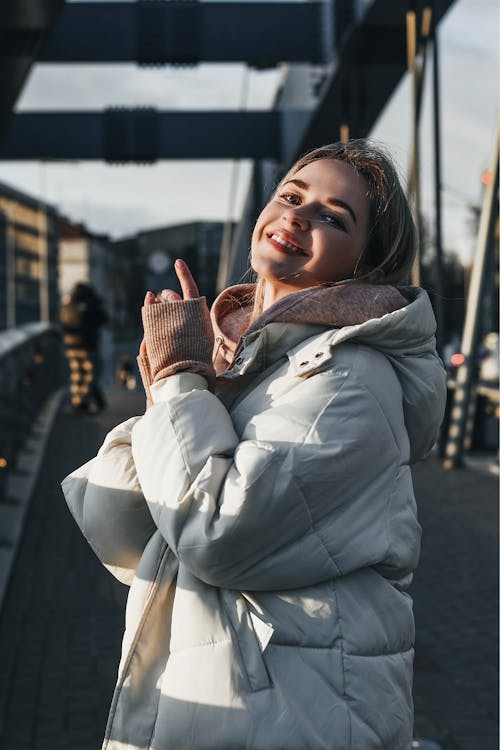Free Photograph of a Woman Wearing a White Jacket Stock Photo