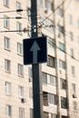 Photograph of a Signage with an Up Arrow