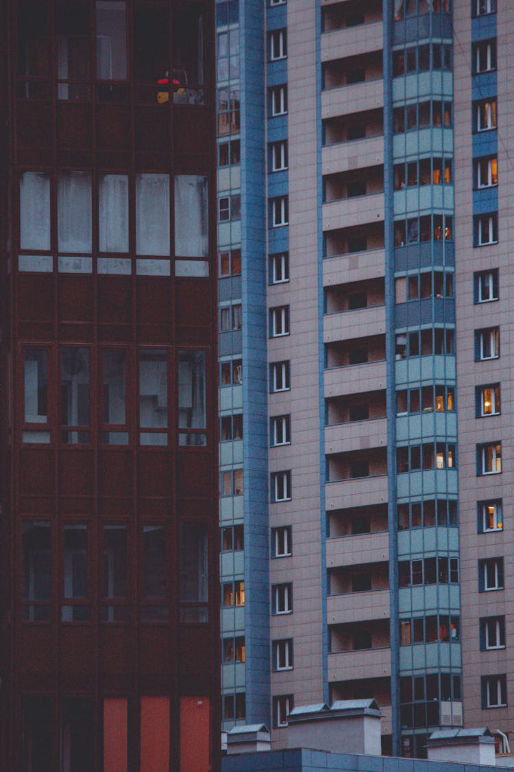 City Residential Buildings Close-up