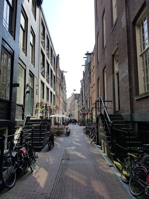 Free stock photo of amsterdam, bright, brownstones