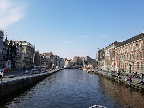 Free stock photo of amsterdam, boats, channel