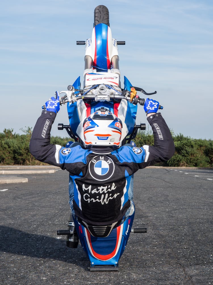 Motorcycle Trick On Track