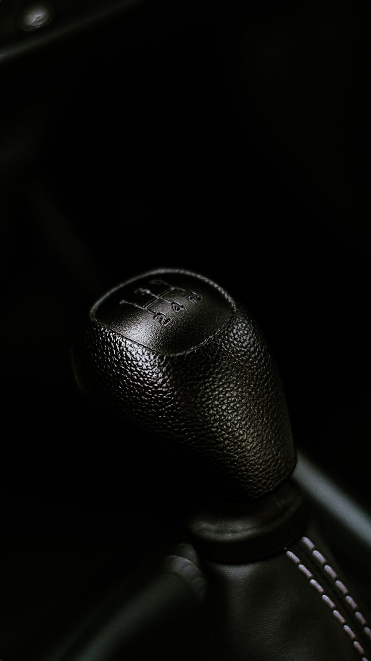 Black Leather Stick Shift