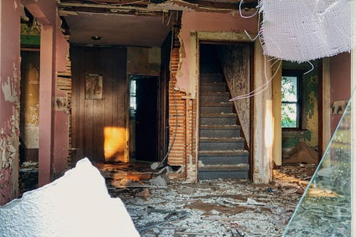 Abandoned Staircase in a Building 