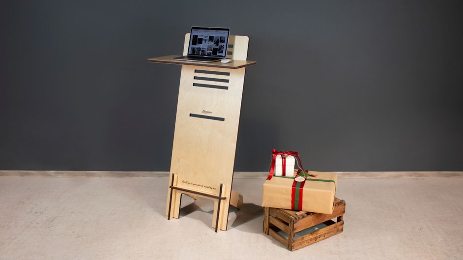 certified sustainable wood desk in a bright office - eco office furniture certified sustainable wood desk in a bright office - eco office furniture