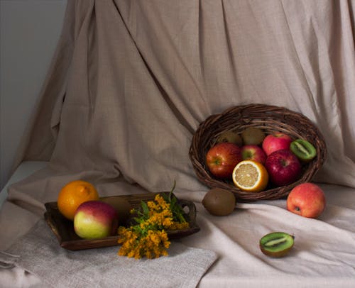 Fruits on Brown Woven Basket