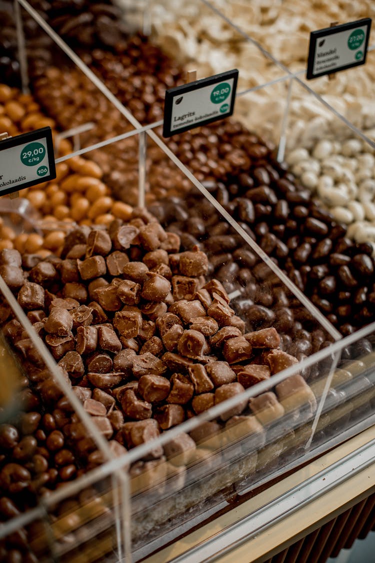 Selection Of Sweet Snacks In A Store 