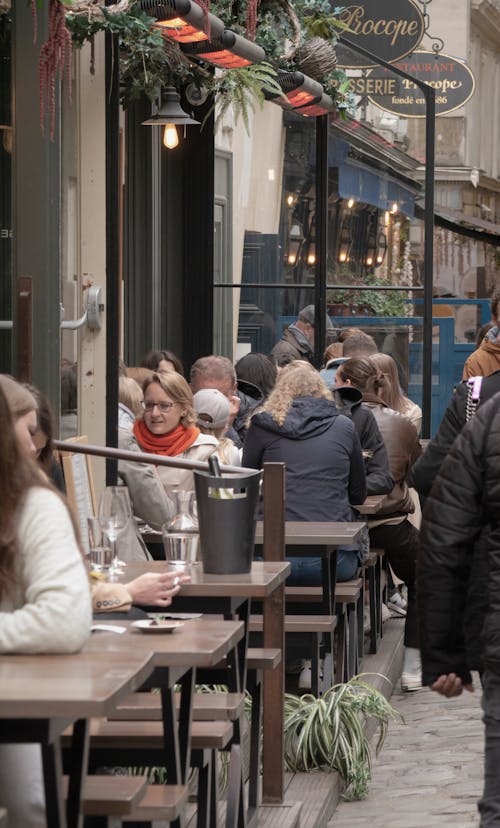 人, 咖啡店, 垂直拍摄 的 免费素材图片