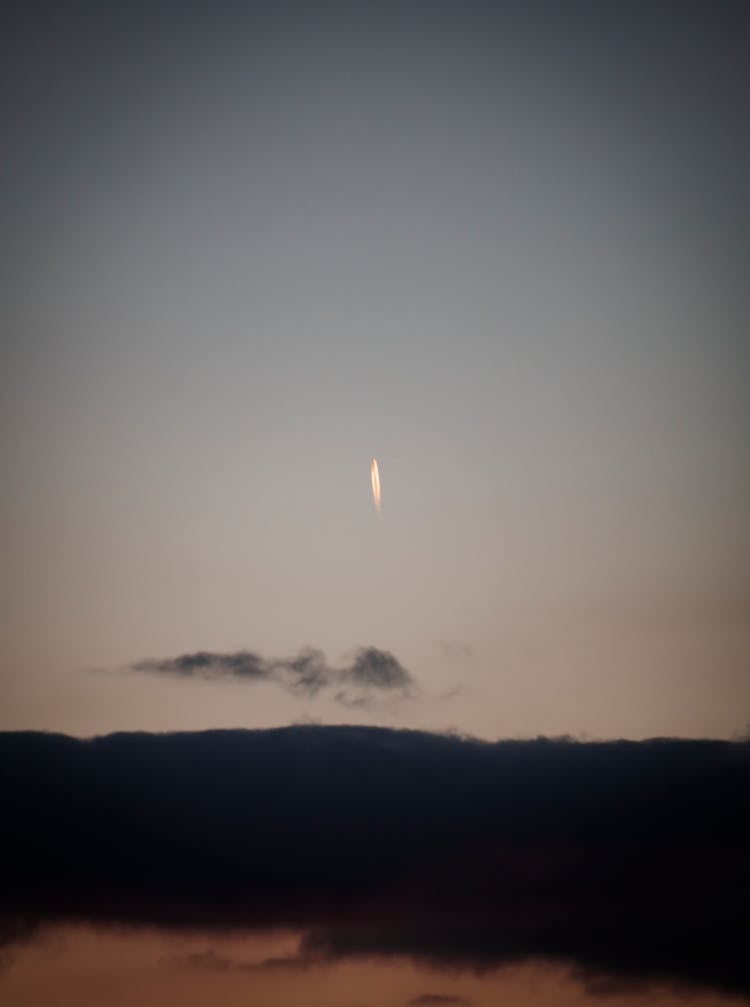 Aerial Photo Of Rocket On Sky