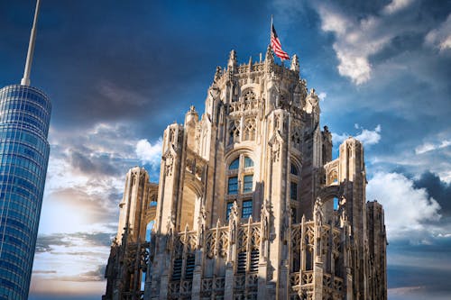 Free stock photo of chicago building, dramatic sky